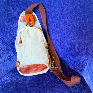 Cotton Canvas Traveler Chest Bag by Kamor
